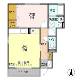 モダンコート金井田【1階】の間取り