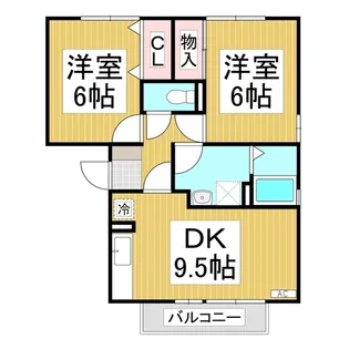 ドストーレスみわ B棟【101号室】の間取り