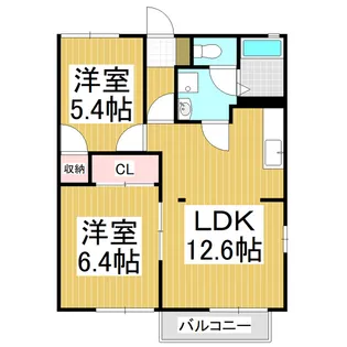 フレグランスフェアリー【2階】の間取り