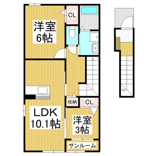 トリニティ・佐久平 Ⅱ【202号室】の間取り
