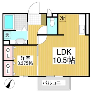 ベイリービーズ【1階】の間取り