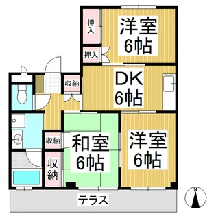 メゾン岩渕A【101号室】の間取り