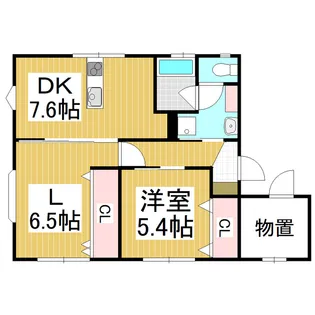 リバティーフジ A棟【101号室】の間取り