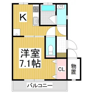 リバティーフジ A棟【203号室】の間取り