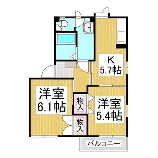 パルレ平林 C棟【2階】の間取り