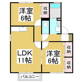 リヴィエールB【105号室】の間取り