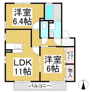 リビングタウン佐久平B【1階】の間取り