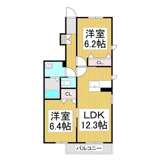 K’sガーデン【101号室】の間取り