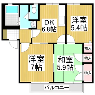 フレグランス富士見【A202号室】の間取り