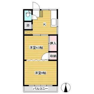 北大手荘【202号室】の間取り