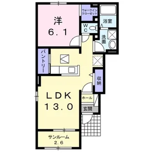 ベル・フルール Ⅰ【1階】の間取り
