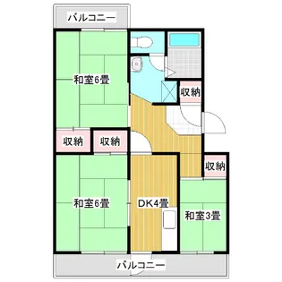 サンフラワーコーポ1号棟【302号室】の間取り
