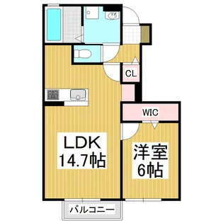 ブリリアント・Y D棟【1階】の間取り