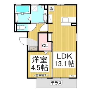 アヴァンティ【A101号室】の間取り