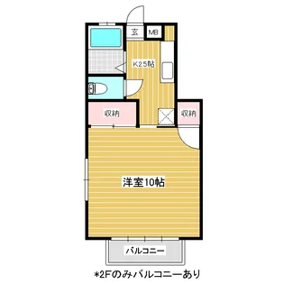エーゲ海【102号室】の間取り