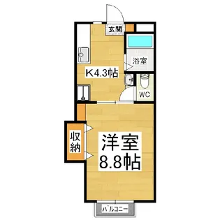 新谷ハイツ【102号室】の間取り