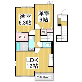 ベル ヴィラージュ【204号室】の間取り