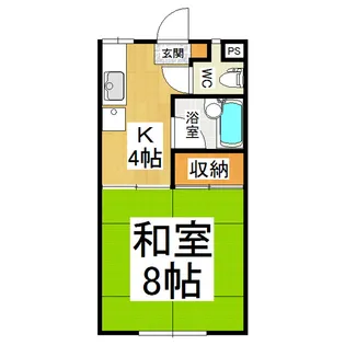 ハイツイースト A棟【A203号室】の間取り