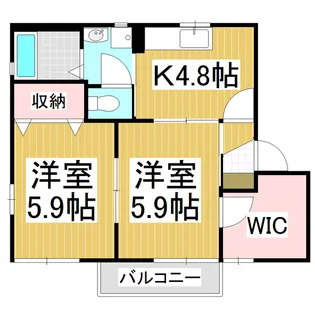 BONNEHOPEMOON B【202号室】の間取り