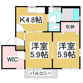 BONNEHOPEMOON B【101号室】の間取り