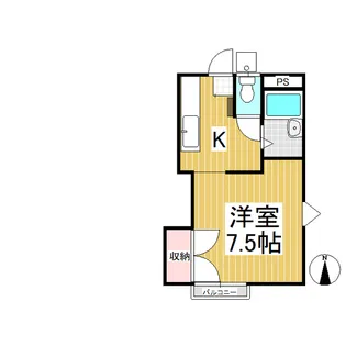 ハイデンス石神【101号室】の間取り