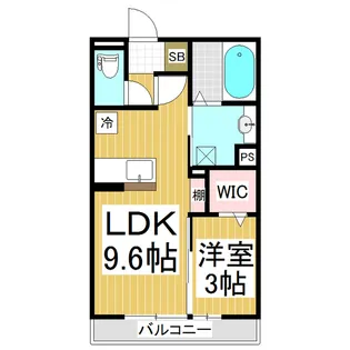 レイシス若里【2階】の間取り