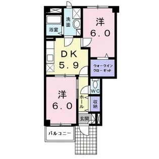 セリーンアンビアンス【1階】の間取り