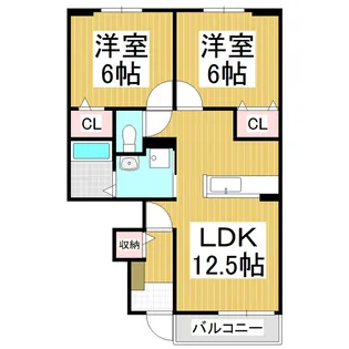 サニーヒルズ城山【1階】の間取り
