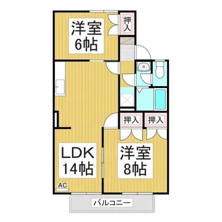 パウゼ・ドゥ・アピス B棟【2階】の間取り