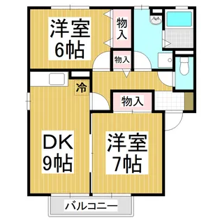 セジュール綱島 B棟【102号室】の間取り