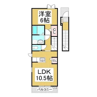 ガーデンハウス朝日山 F棟【2階】の間取り