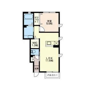 シャーメゾンガーデンズ煌【1階】の間取り