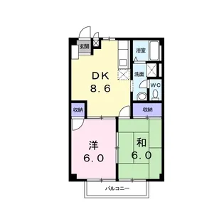 ロワール神明【1階】の間取り