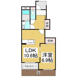 パレスY’Z【102号室】の間取り