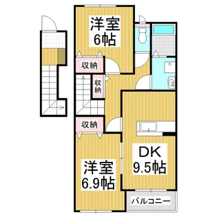 パレスY’Z【203号室】の間取り