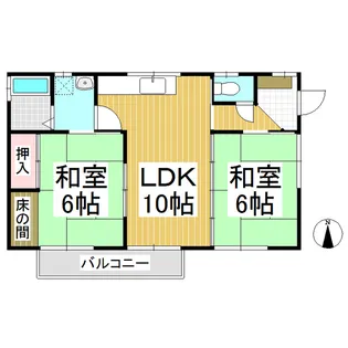 ハイツコトブキ【B号室】の間取り