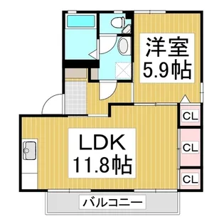 グリーンフォーレスト B棟【1階】の間取り