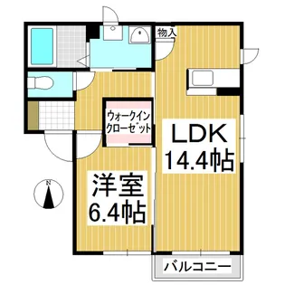 レイクヒルズこじまB【202号室】の間取り