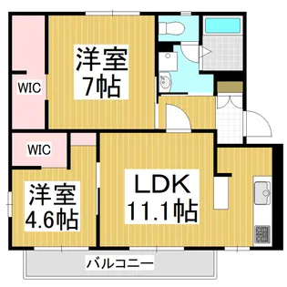フレグランス花みずきC【2階】の間取り