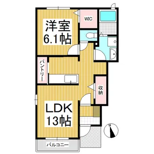 メモリアルコート【201号室】の間取り