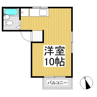 ノースリバー舞田【203号室】の間取り