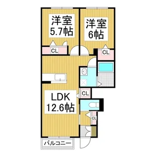 シャーメゾン青木島【1階】の間取り