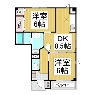 ソレアード千曲 B棟【1階】の間取り