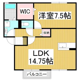 ロイヤルガーデンエリナF棟【2階】の間取り