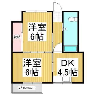 みのわアパート【7号室】の間取り