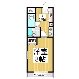 プライム若里【301号室】の間取り