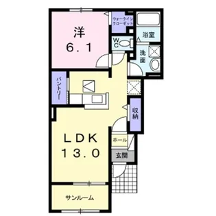 ユア・ハイツ【1階】の間取り