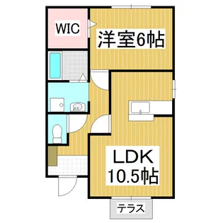 ロイヤルガーデン中島Ⅱ【1階】の間取り
