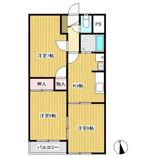 メゾン・ド・ファミール【205号室】の間取り