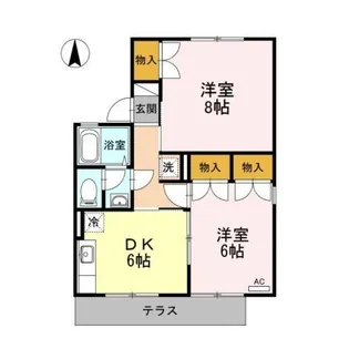 アドミールKOIKE B棟【101号室】の間取り